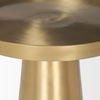 Roland Satin Brass Cast Aluminum Metal Accent Table thumbnail 5