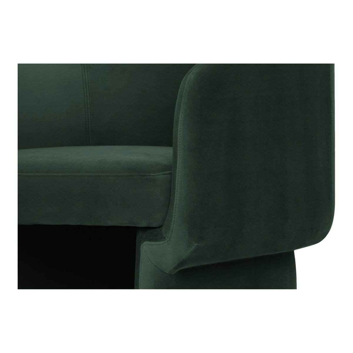 Franco Chair Dark Green, Accent Chair by Moe's Home, 27.5" width x 27.5" height x 28" depth View 6