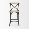 Etienne Light Brown Wood with Iron Metal Counter Stool thumbnail 3