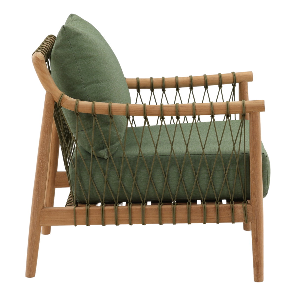 Tahoe Outdoor Sofa Chair Green, Accent Chair by Dovetail, 31" width x 33.46" height x 30.7" depth View 3