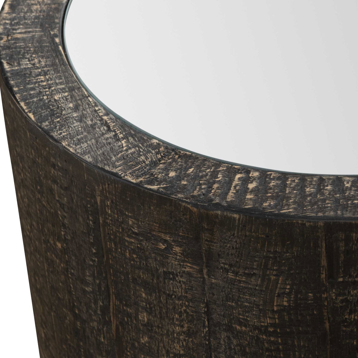 Sequoia Mirrored Drum Table, Side & End Table by Uttermost, 22" width x 25" height x 22" depth View 4