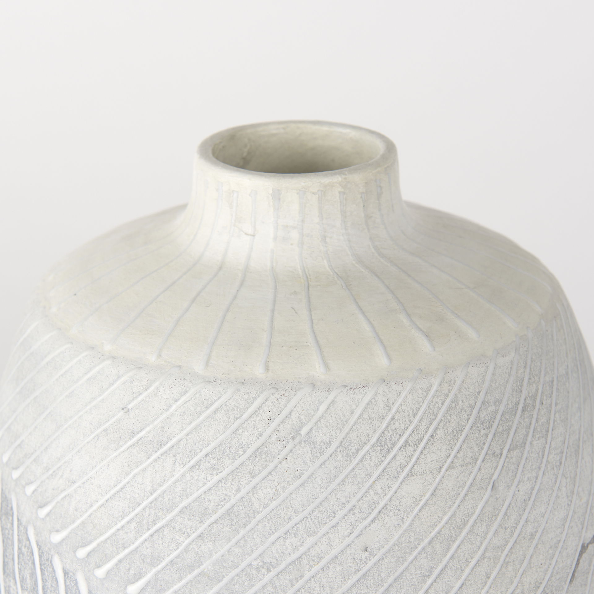 Blume 10H Off-White with Gray Textured Vase large image 