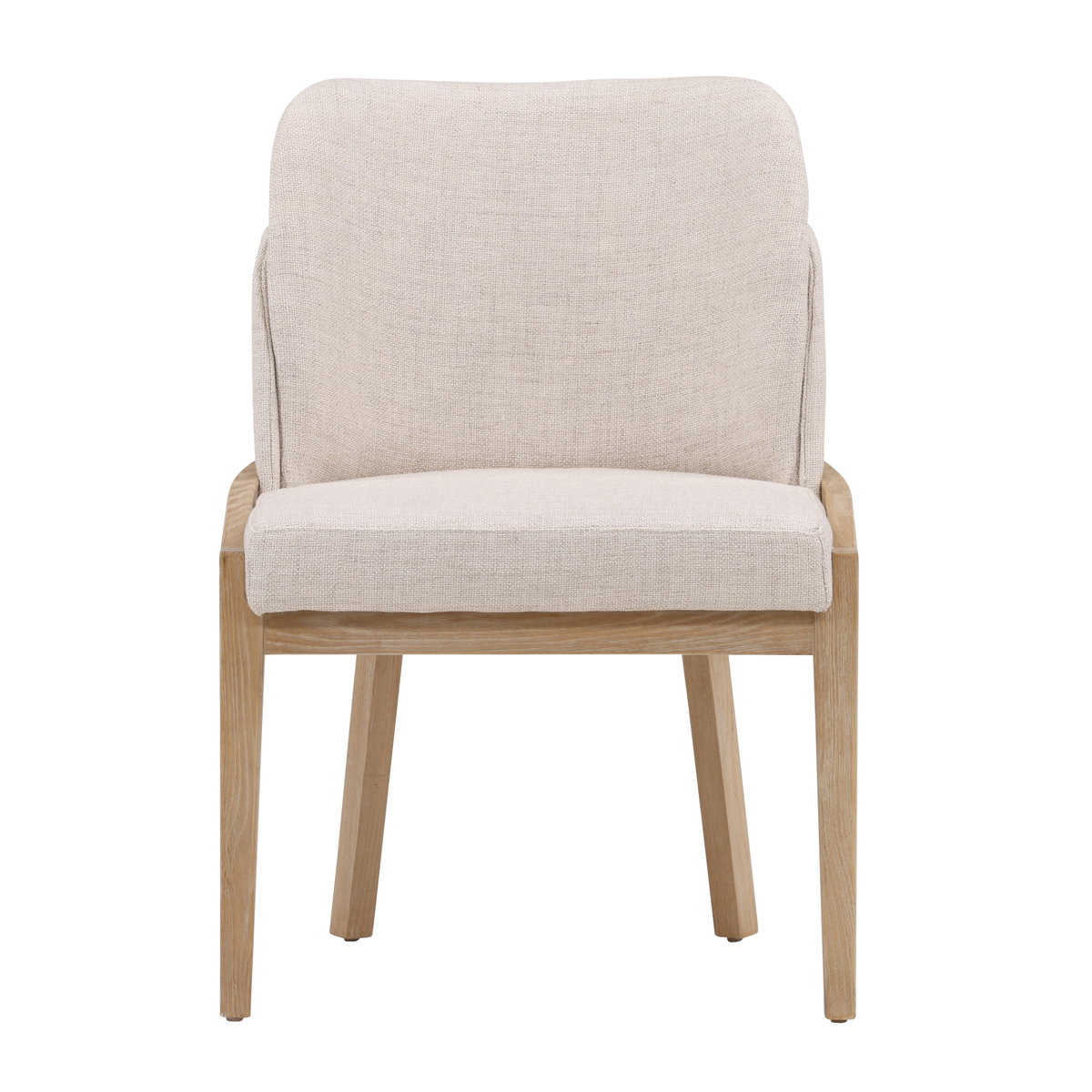 Jacquelyn Dining Chair Off White, by Dovetail, 23" width x 32.75" height x 23.5" depth View 2