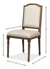 Louis Xvi Squared Side Chair,Driftwood thumbnail 12