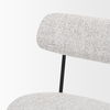 Casey Matte Black Metal with Gray Fabric Dining Chair thumbnail 7
