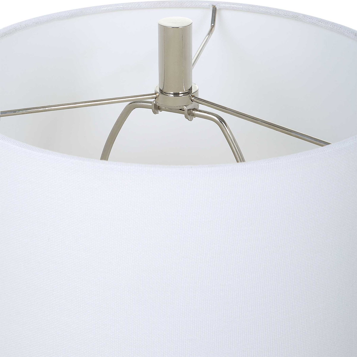 Exposition Nickel Buffet Lamp, Table Lamp by Uttermost, 10" width x 33.5" height x 10" depth View 7