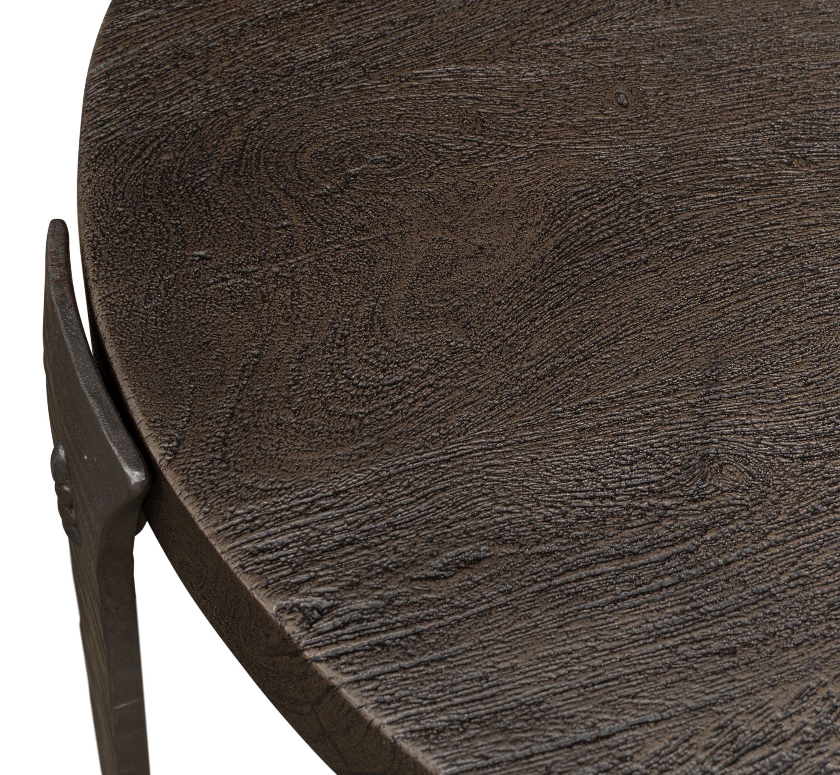 *Forged Slats Side Table/Moleskin, Side & End Table by Sarreid, 18" length x 18" width x 25" height View 5