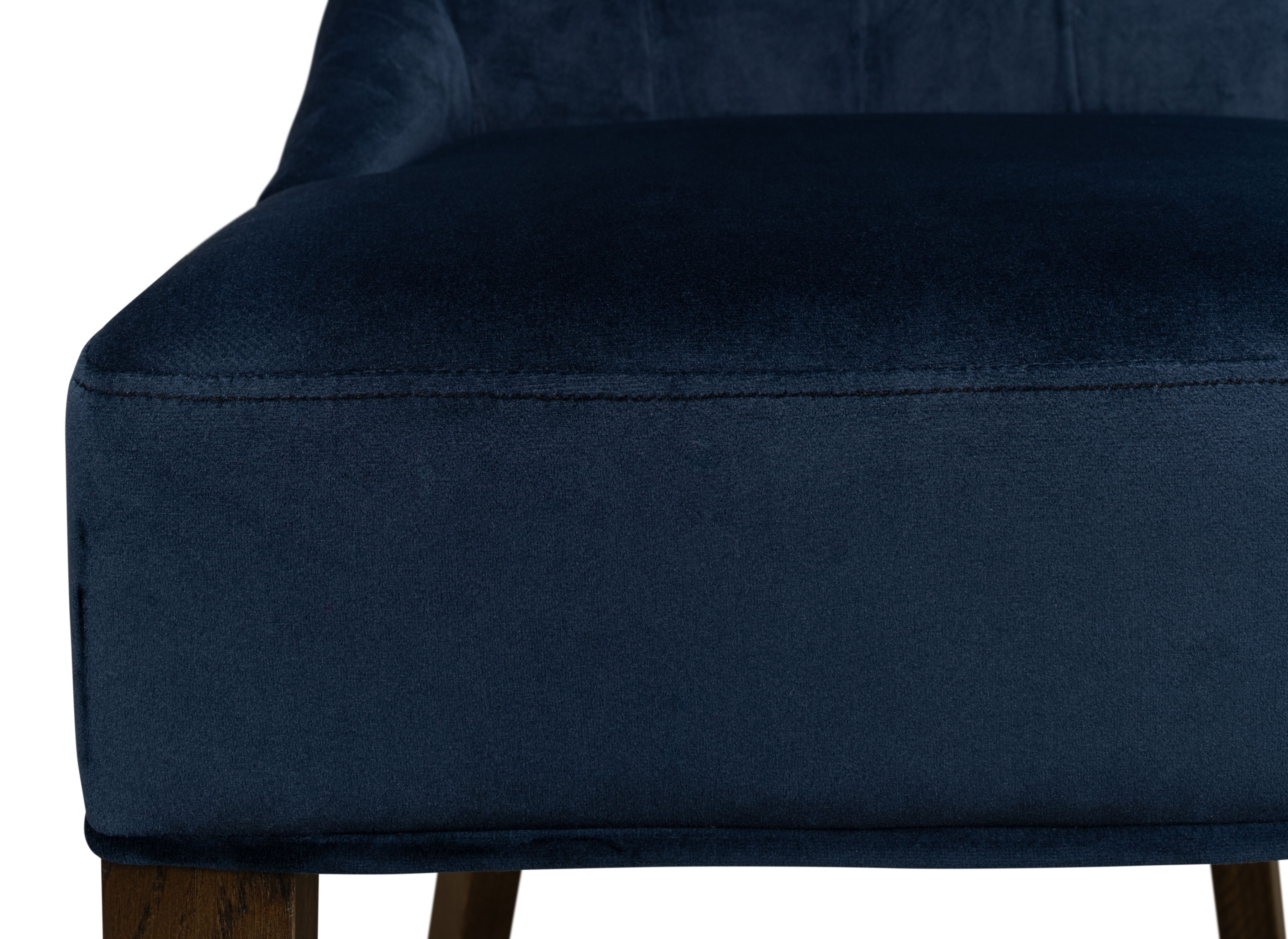Sophie Side Chair, Blue Velvet, Dining Chair by Sarreid, 20" length x 25" width x 37" height View 4