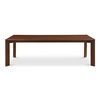 Daifuku Large Dining Table Walnut Stained Ash, by Moe's Home, 96" width x 29.5" height x 42" depth thumbnail 1