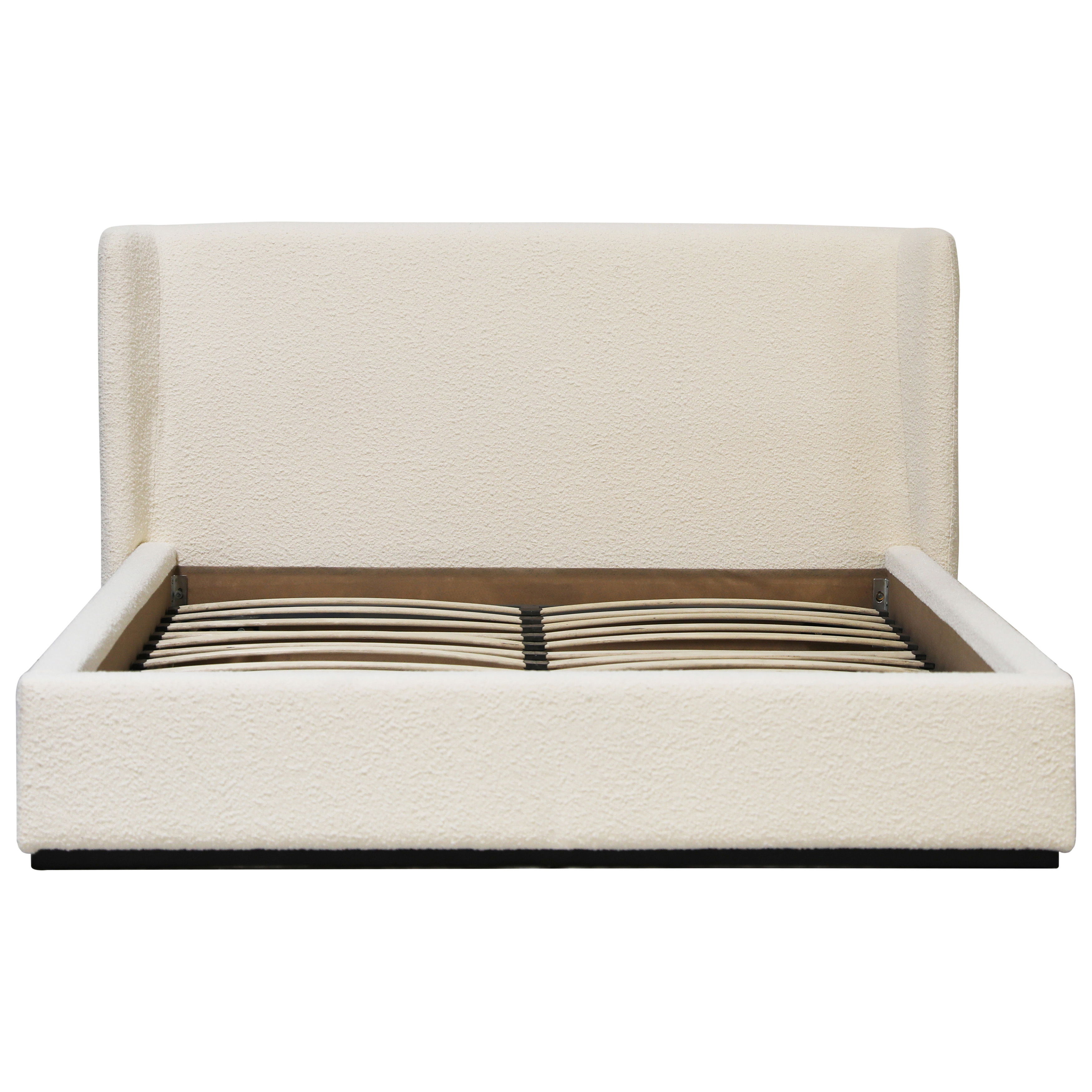 Tobias Bed Queen Cream, by Dovetail, 73" width x 39.75" height x 90.5" depth View 2