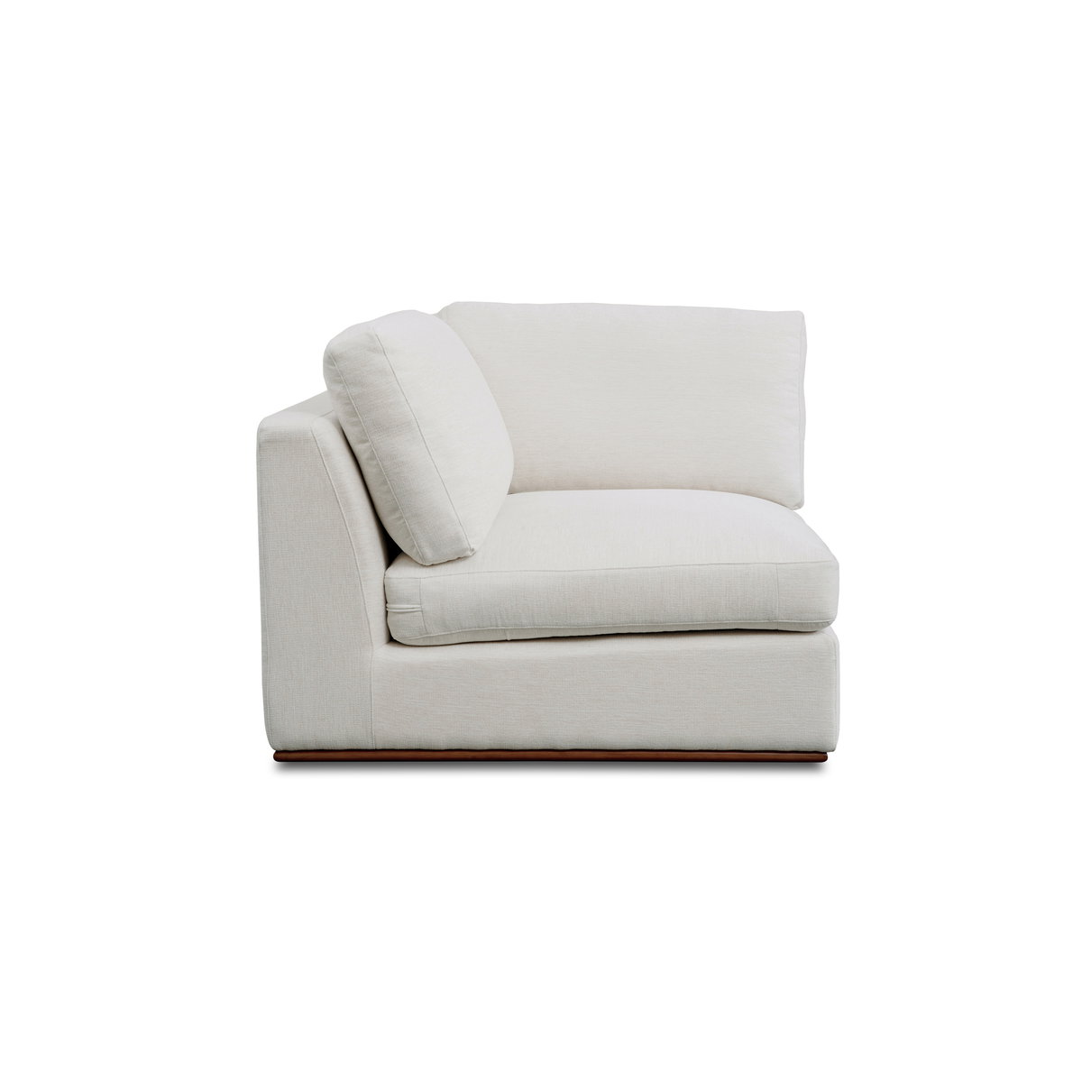 Rue Corner Chair Off White, Sectional Sofa by Moe's Home, 40.6" width x 23.6" height x 40.6" depth View 1