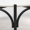 Etienne 36' Round White Marble Top Black Metal Base Coffee Table thumbnail 6