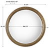 Spera Round Gold Mirror, by Uttermost, 42.12" width x 42.12" height x 2.12" depth thumbnail 3