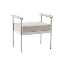 Online Designer Bathroom Diva Cream Velvet Bench