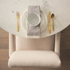 Allyson 42' Round Pedestal Dining Table | Banswara White Marble & Brown Wood | Seats 4, by Mercana, 42" length x 42" width x 30" height thumbnail 4