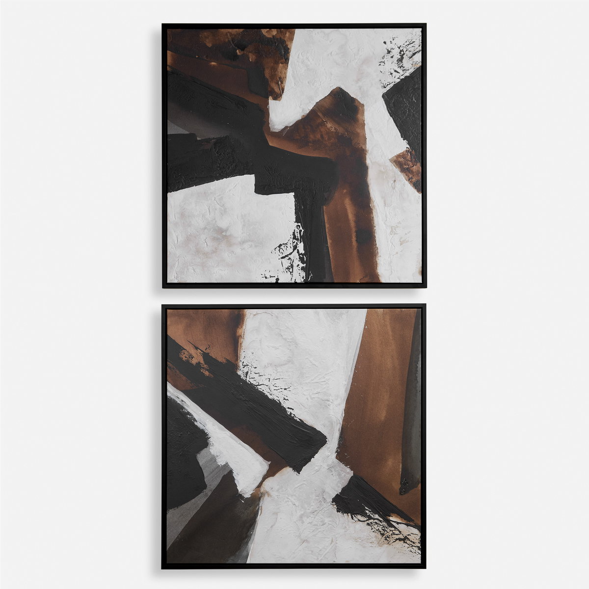 Tactile Inspiration Framed Abstract Art Set/2, by Uttermost, 37.5" width x 37.5" height x 2" depth View 1