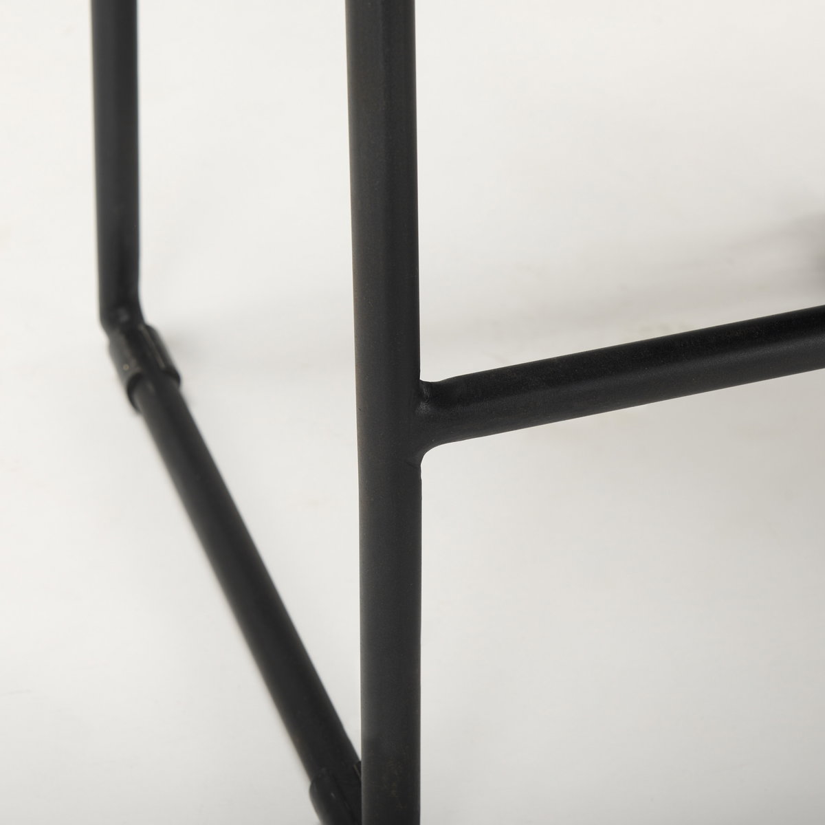Givens Low Back 26in Seat Counter Stool | Black Wood with Black Metal, Counter & Bar Stool by Mercana, 14.1" length x 15.8" width x 26" height View 11