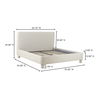 Ichigo Queen Bed Dark Grey, by Moe's Home, 65.7" width x 49" height x 92" depth thumbnail 14