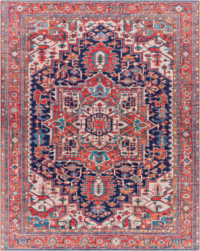 Iris Machine Woven Rug, by Surya, 3'9.28" length x 2'2.38" width
