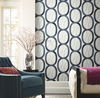 Interlock Navy Peel & Stick Wallpaper thumbnail 1