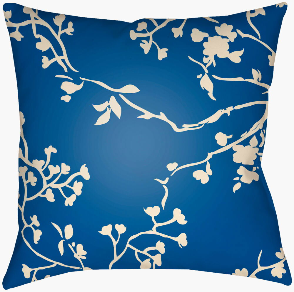 Chinoiserie Floral Accent Pillow, Decorative Pillow by Surya, 18" length x 18" width