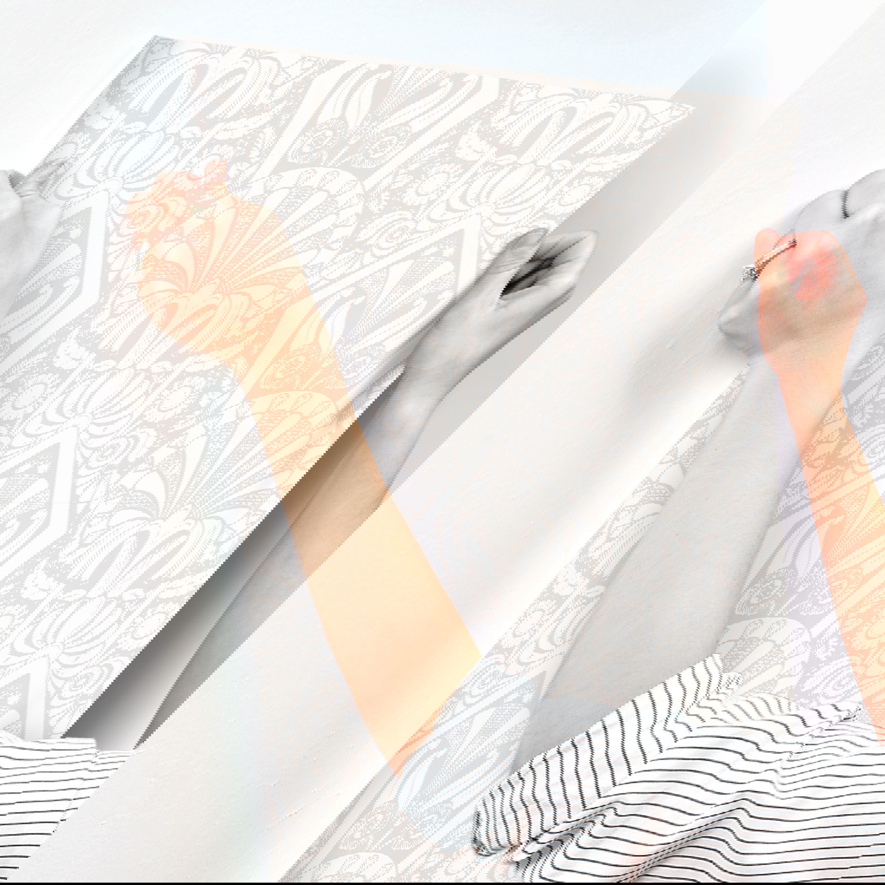 Beige & Cream Zelda Wallpaper large image 
