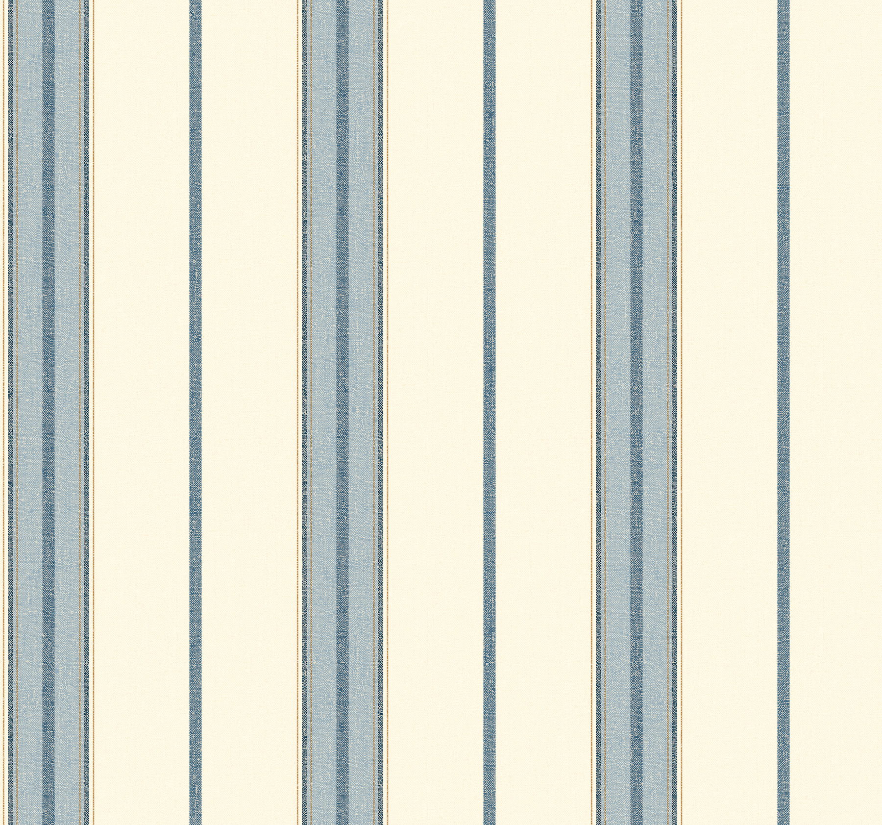 Blue & White Ralph Stripe Wallpaper, by York Wall, 27' length x 2'3" width x 0.02" depth
