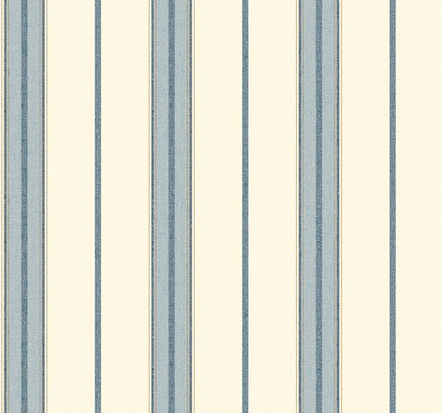 Blue & White Ralph Stripe Wallpaper