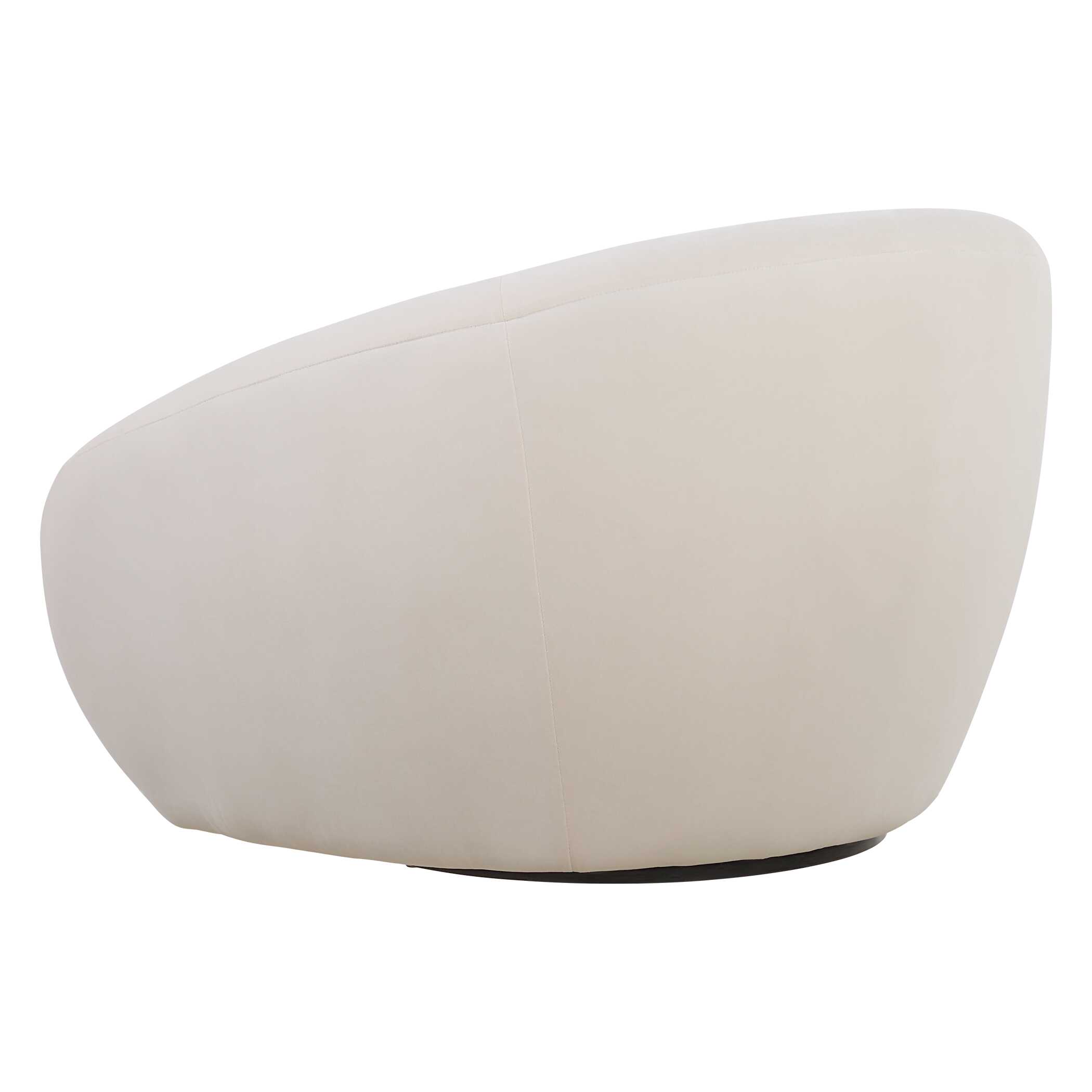 DeSoto Cream Swivel Chair, Furniture by Uttermost, 39" width x 28" height x 38" depth View 8