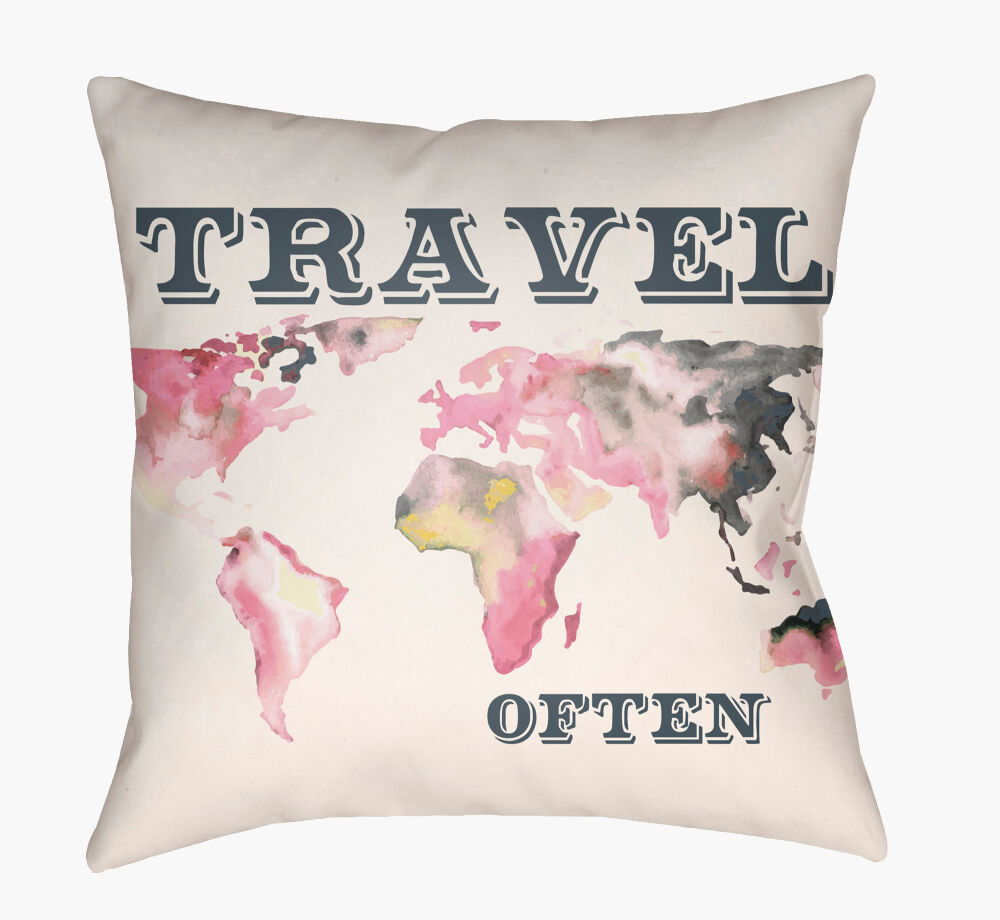 Jetset Accent Pillow, Decorative Pillow by Surya, 18" length x 18" width