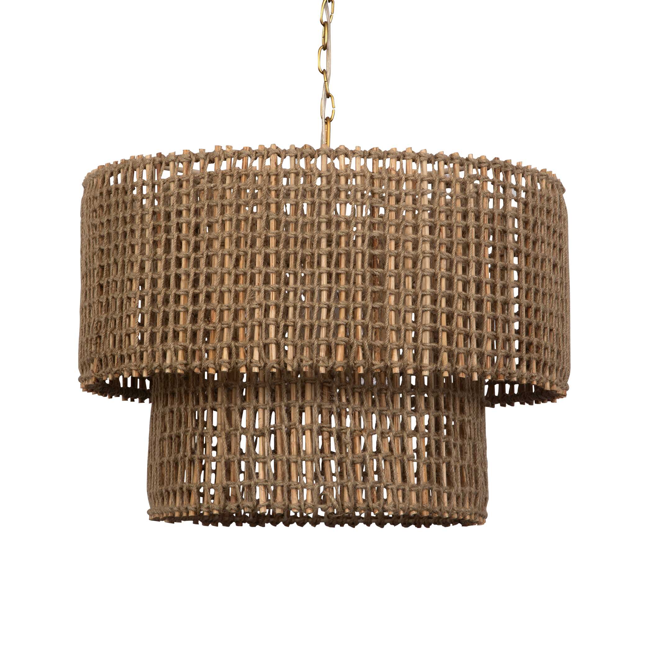 Biswas Woven Jute 1 Light Pendant large image 