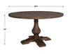 Stratford Wood Round Dining Table, by Uttermost, 54" width x 30" height x 54" depth thumbnail 3