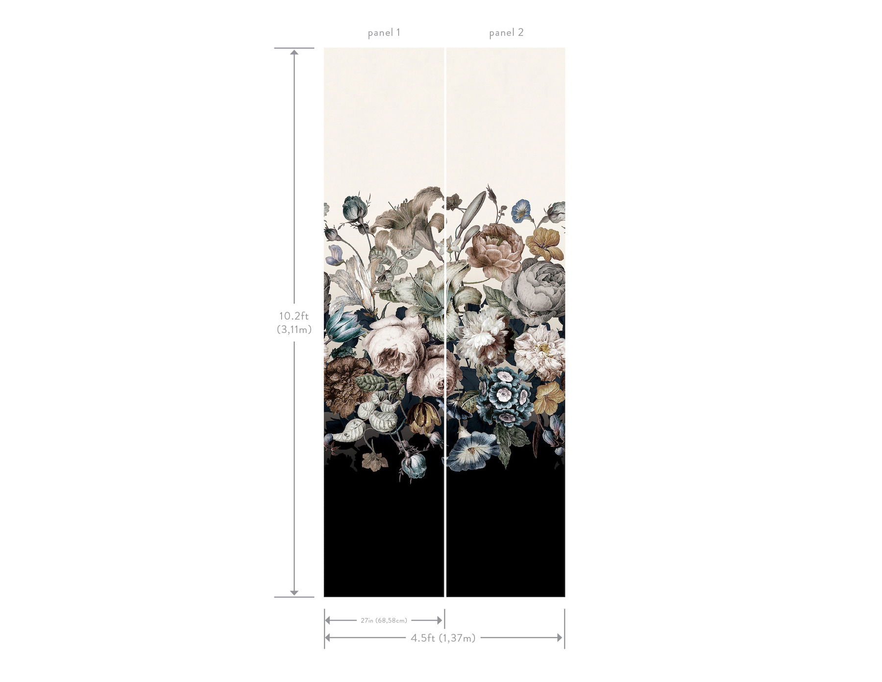Rachel Rose White Wall Mural large image 