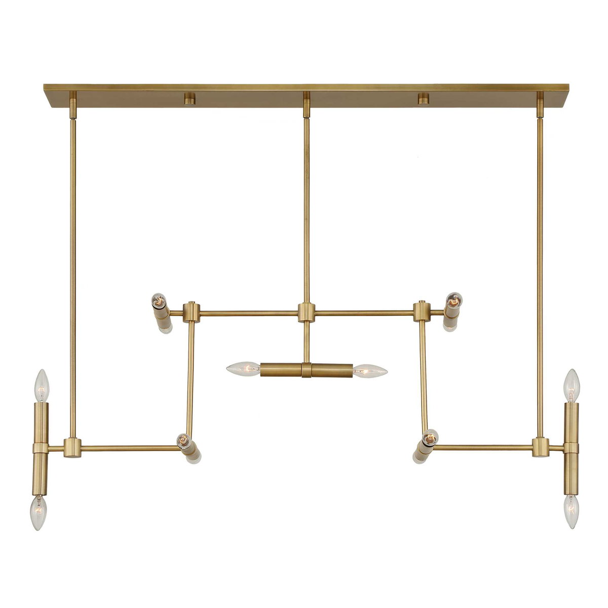 Cadre 14 Light Modern Linear Pendant, by Uttermost, 46" width x 19" height x 8" depth View 5