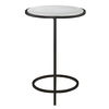 Twofold White Marble Accent Table thumbnail 5