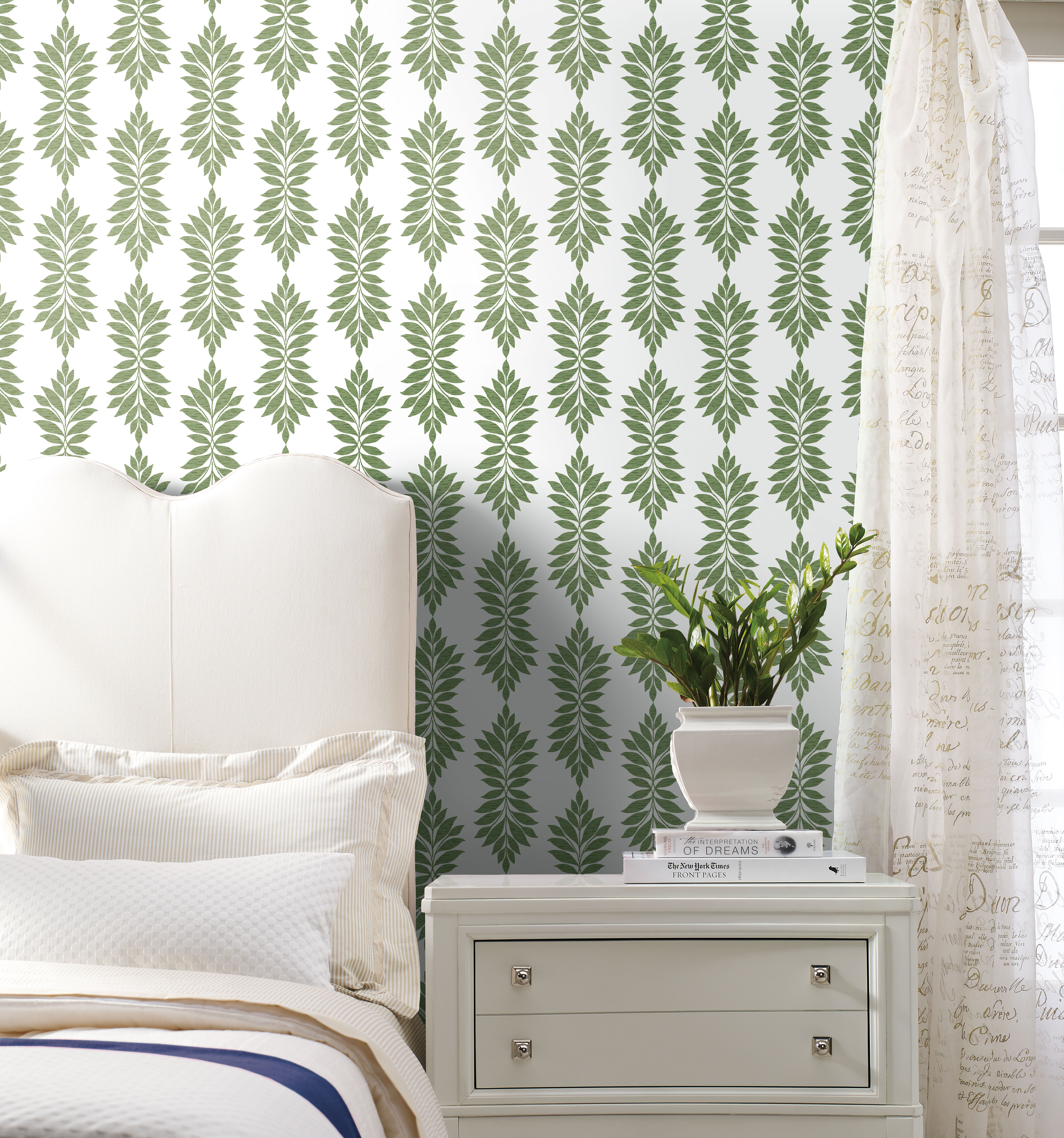 Broadsands Botanica Green Peel & Stick Wallpaper, by York Wall, 20' length x 1'8.5" width x 0.02" depth View 2