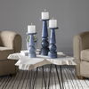 Cassiopeia Blue Glass Candleholders, S/3 thumbnail 3
