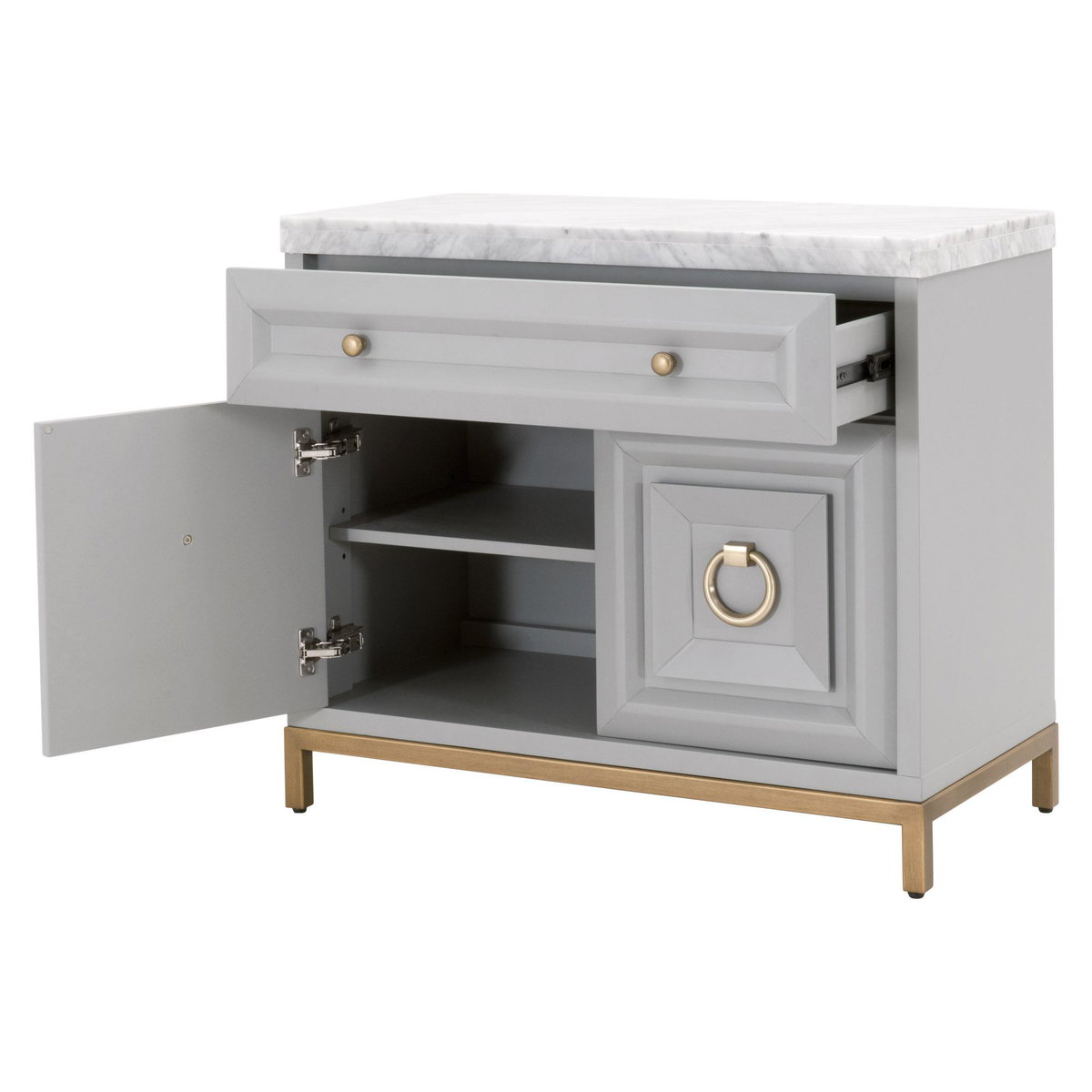 Azure Carrera Media Chest, Nightstand by Essentials for Living, 36.75" width x 32.5" height x 19" depth View 4