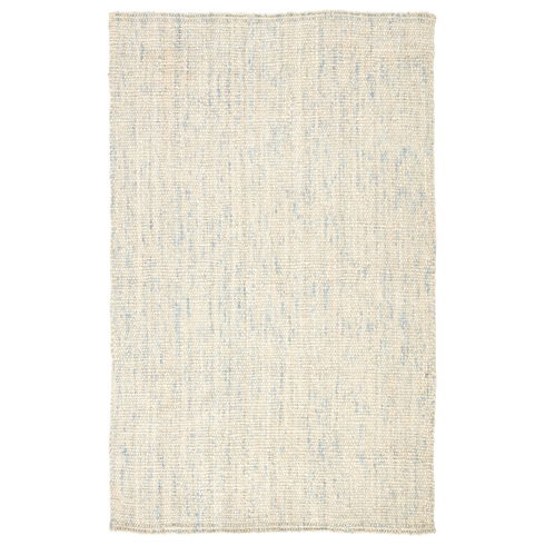 Rutledge Natural Solid Ivory/ Blue Area Rug (5