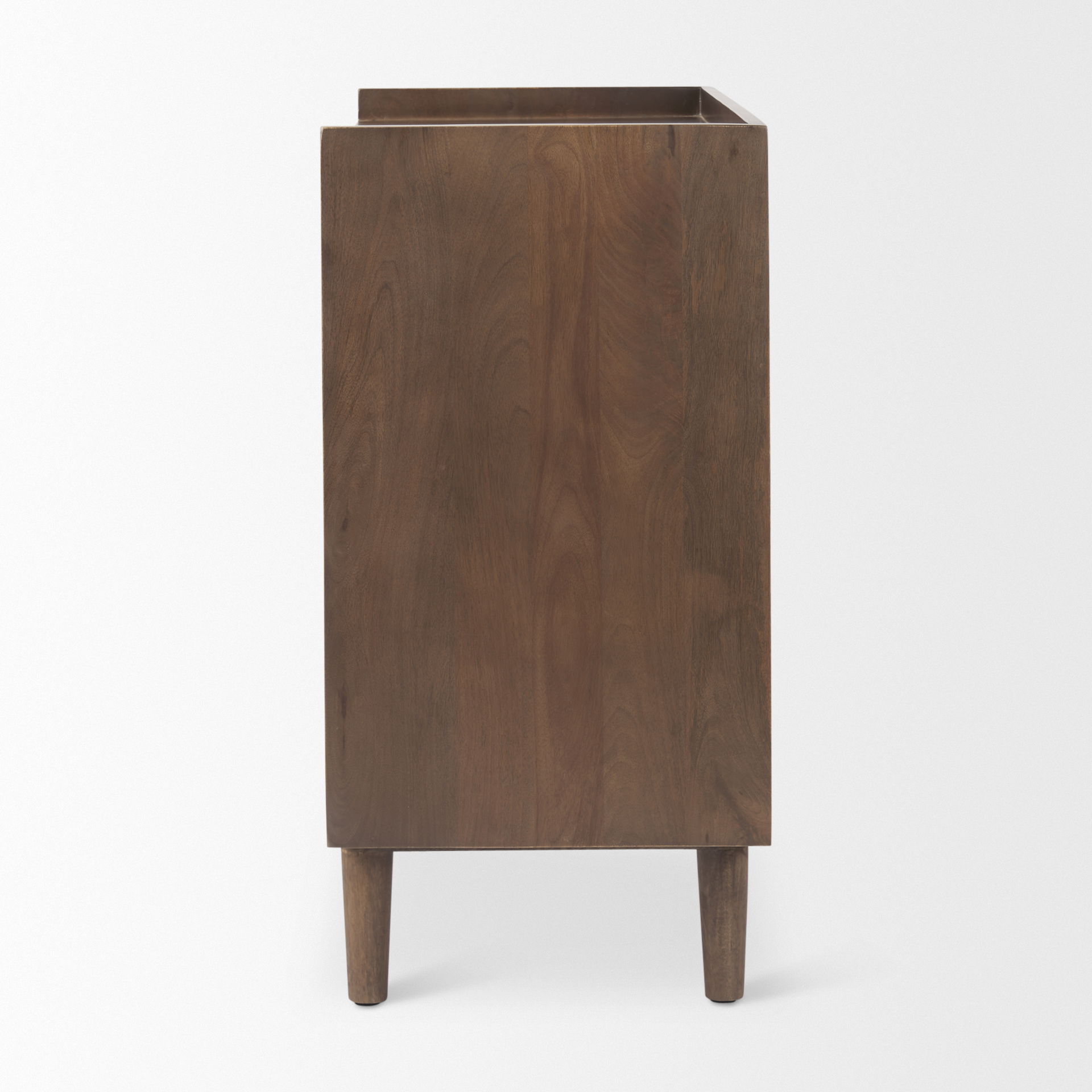 Lillie  Medium Brown Wood 2 Door Tray Top Accent Cabinet, Cabinets & Chest by Mercana, 36" length x 16" width x 32" height View 5