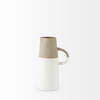 Garand Small 13H Two-Toned White Natural Ceramic Jug, Decorative Jar by Mercana, 6.3" length x 4.53" width x 10.24" height thumbnail 7