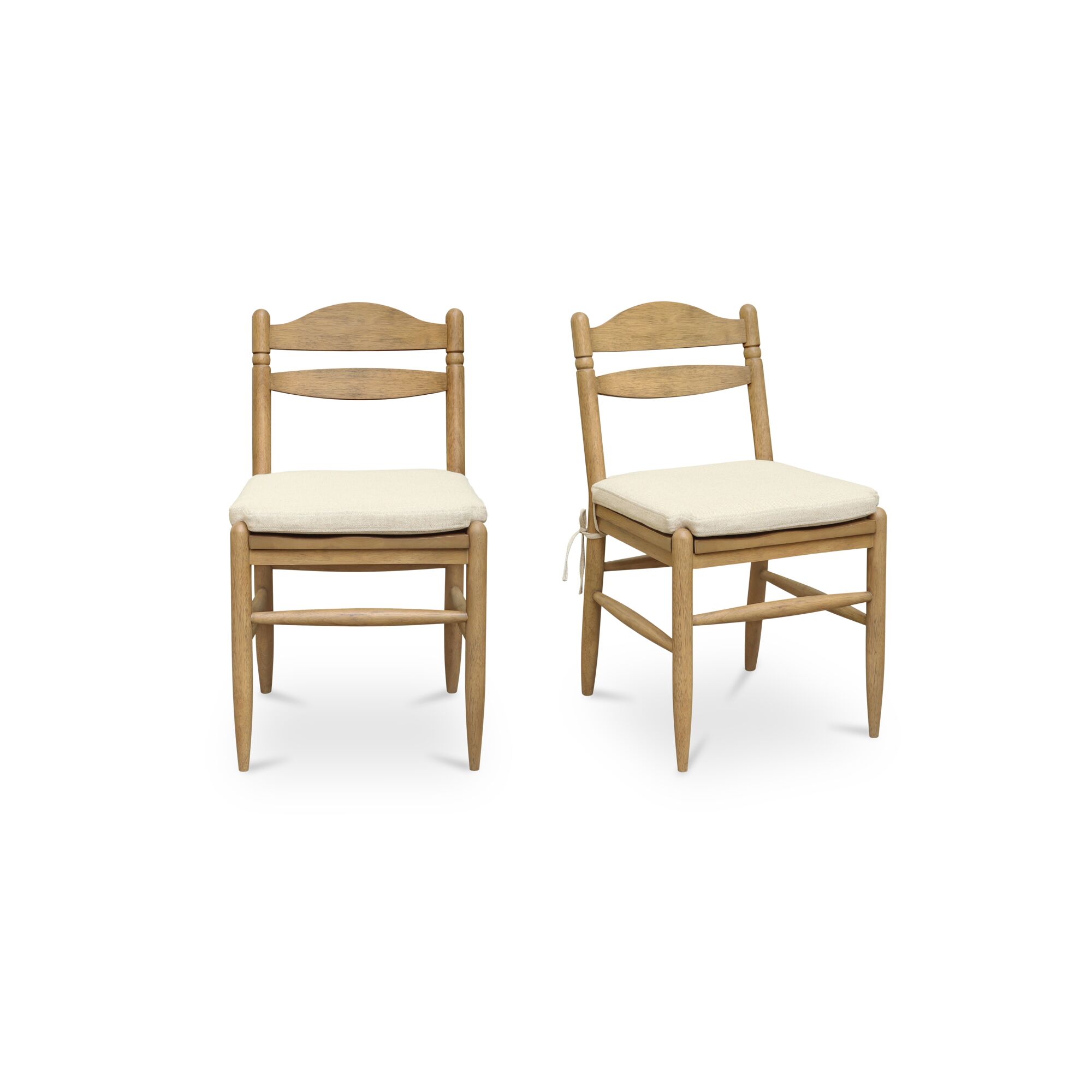 Tate Dining Chair Beige - Set Of Two, by Moe's Home, 19.1" width x 32.5" height x 22.1" depth View 1