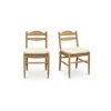 Tate Dining Chair Beige - Set Of Two, by Moe's Home, 19.1" width x 32.5" height x 22.1" depth thumbnail 1