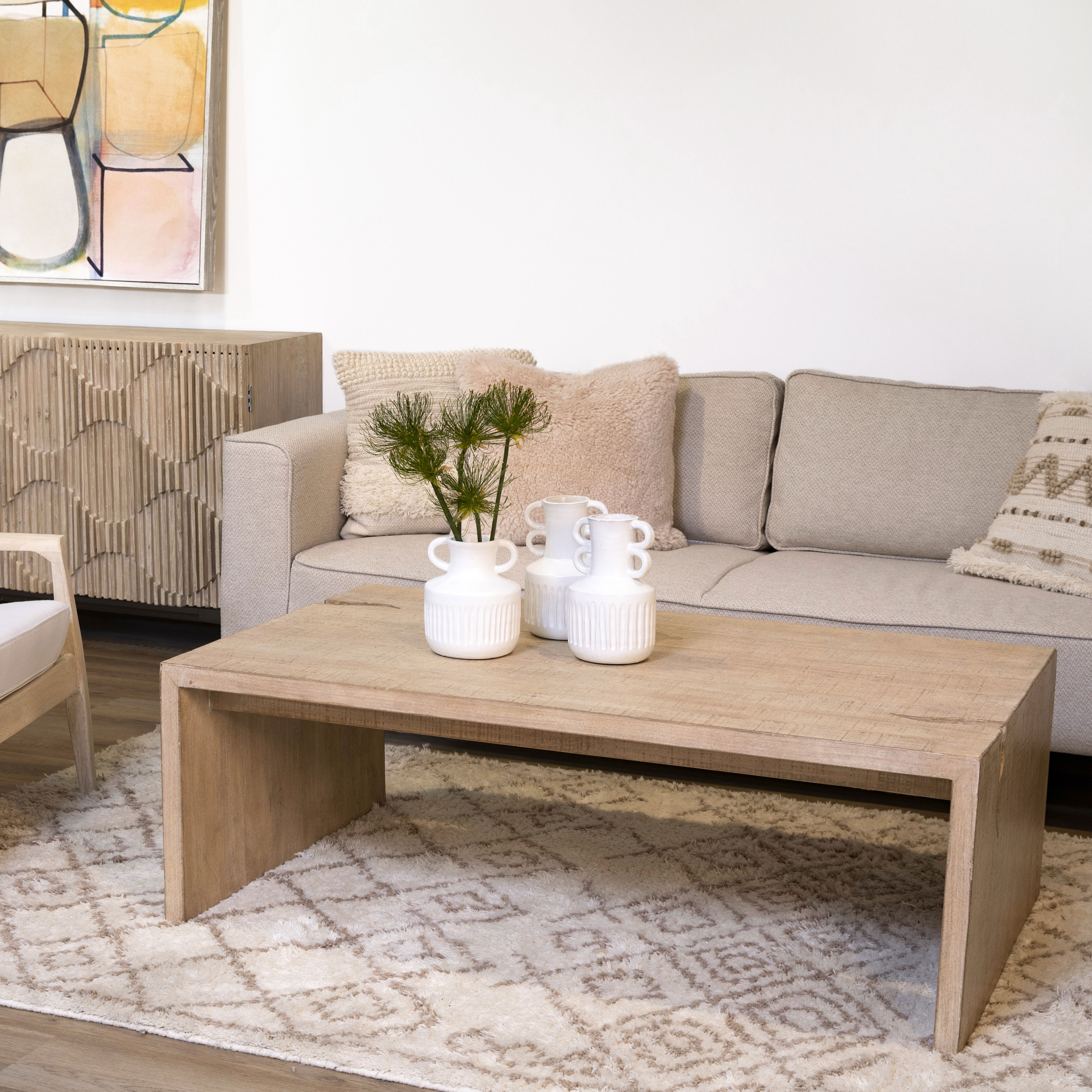 Merwin Coffee Table, by Dovetail, 54" width x 18" height x 32" depth View 3