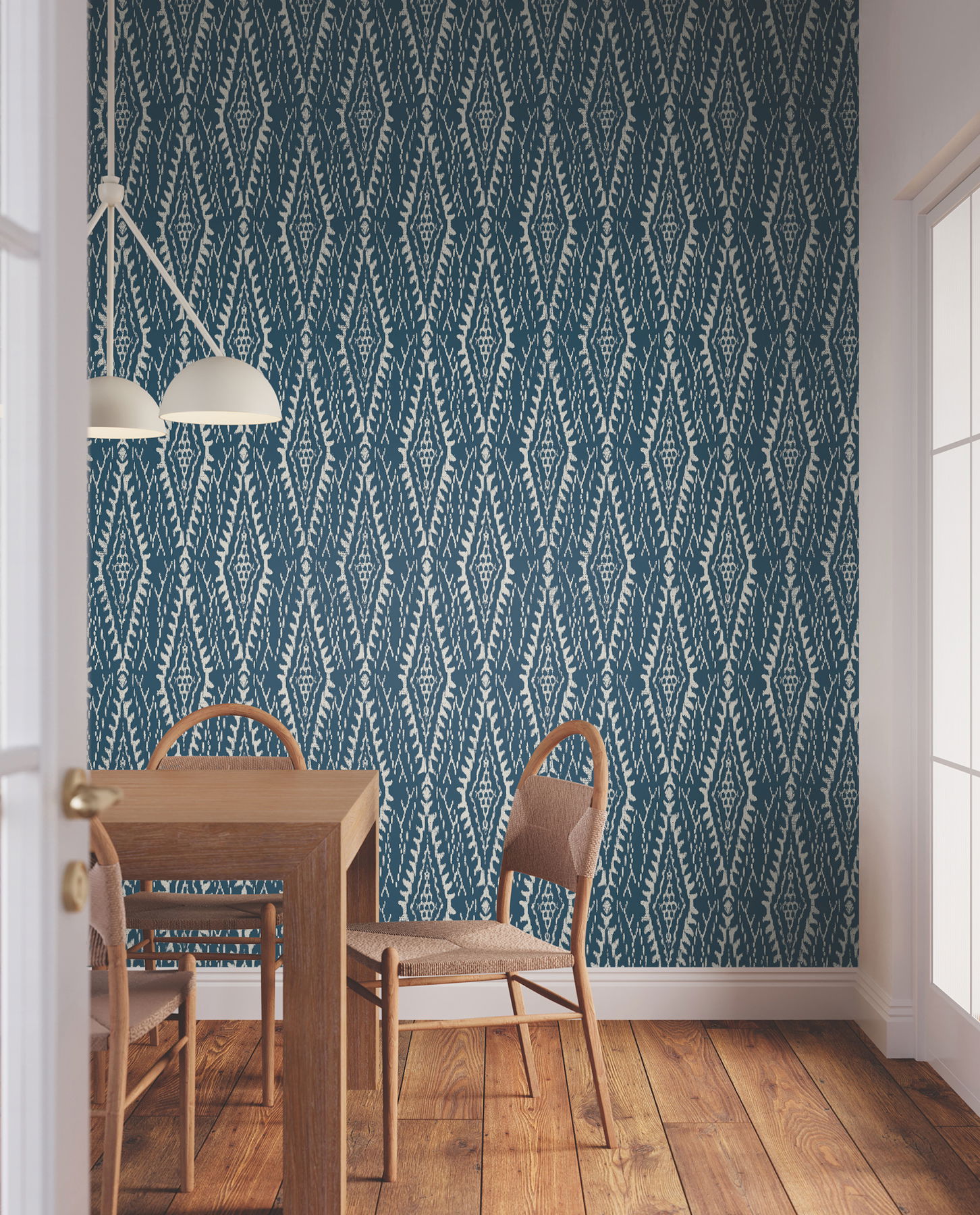 Rousseau Paperweave Indigo Wallpaper large image 