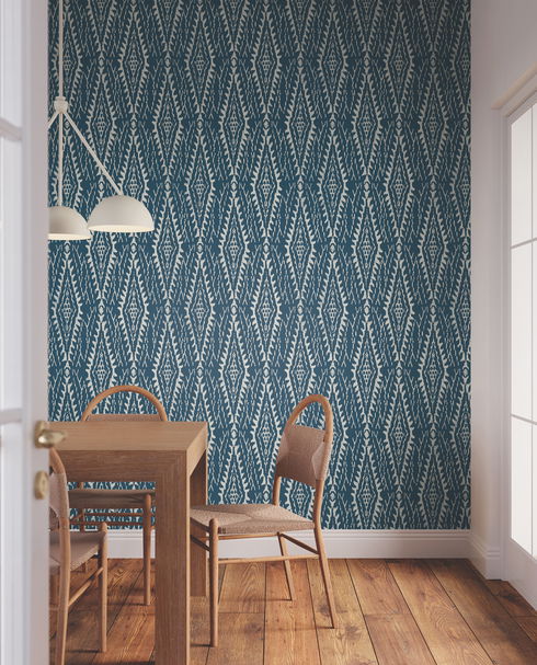 Rousseau Paperweave Indigo Wallpaper