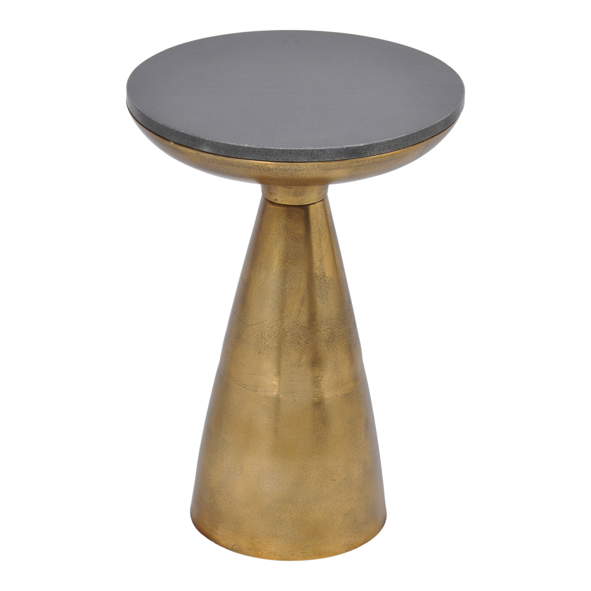 Font Side Table Brass, Side & End Table by Moe's Home, 15.5" width x 22" height x 15.5" depth View 1