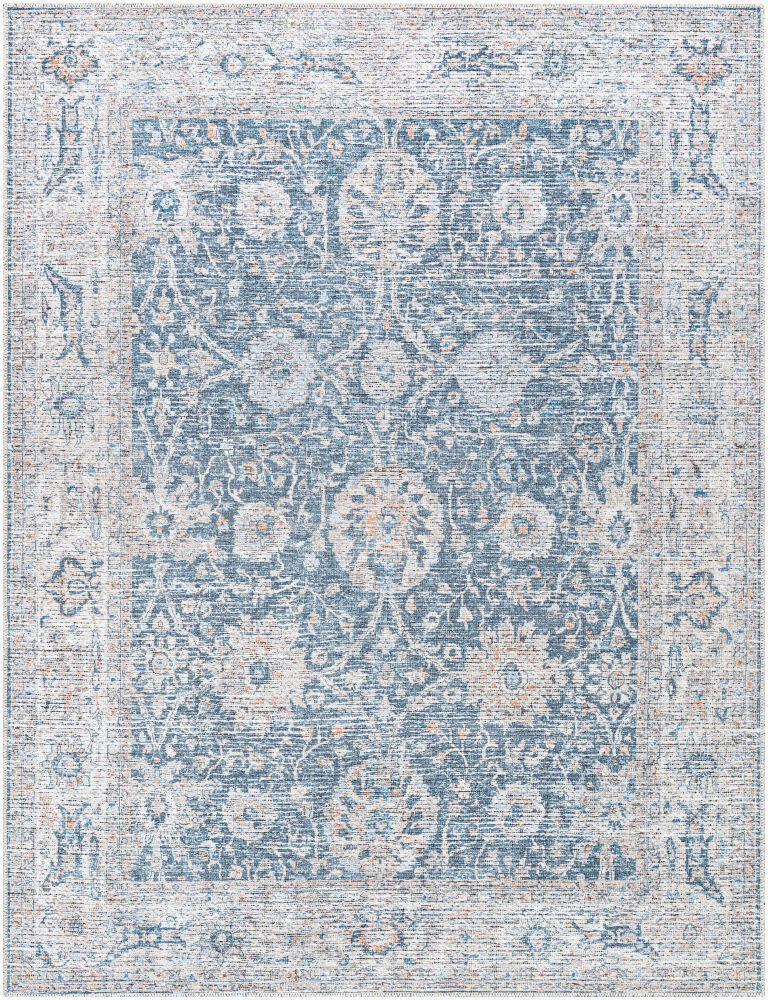 Vinny Machine Woven Rug, by Surya, 1'3.75" length x 1'3.75" width