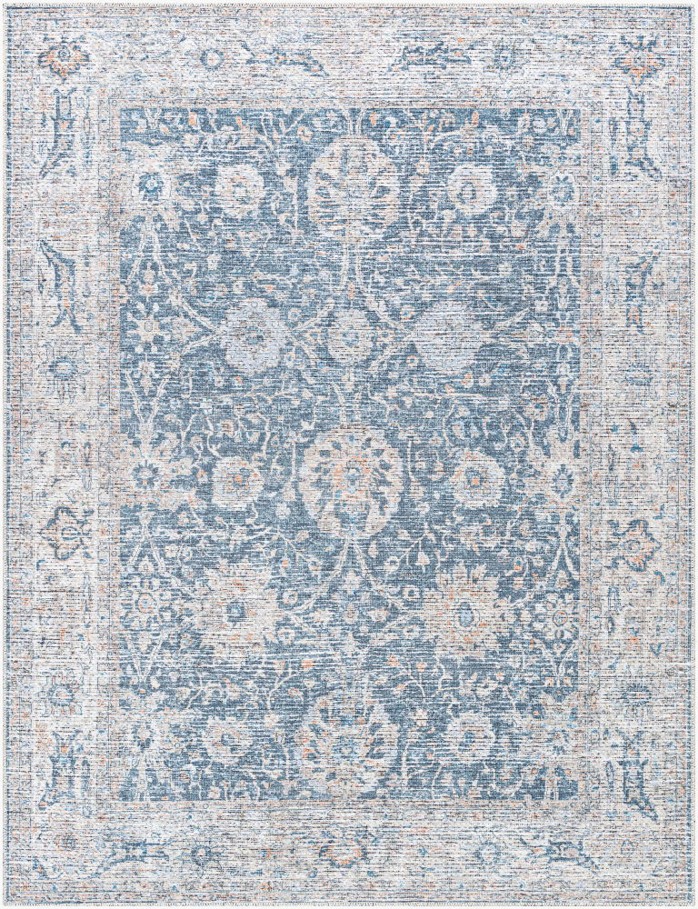 Vinny Machine Woven Rug, by Surya, 9'0.27" length x 6'6.74" width