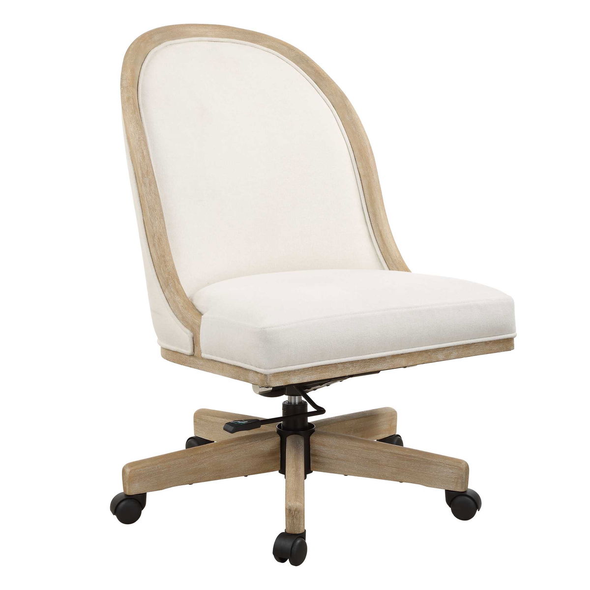 Lithe Light Oak Desk Chair, Accent Chair by Uttermost, 22.5" width x 37.5" height x 26.5" depth View 5